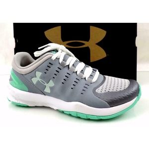 Women's Shoes Under Armour Charged Stunner Training Shoes Sneakers Grey Size 6.5